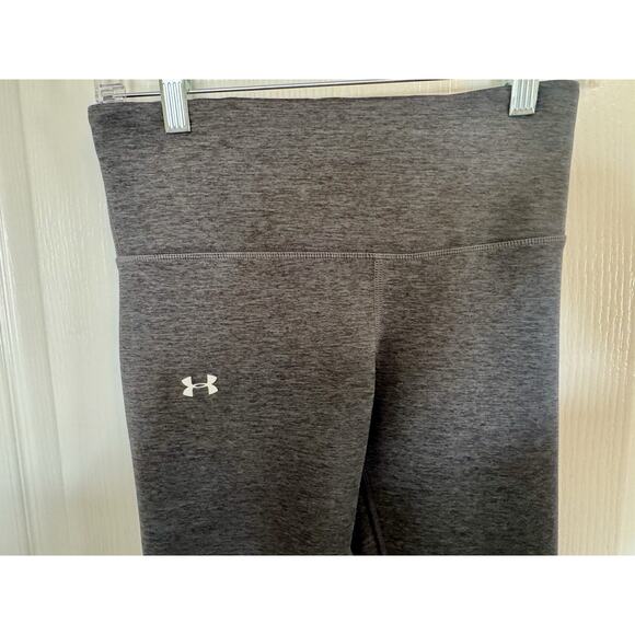 Under Armour Women's ColdGear Leggings In A Dark Grey Heathered Color Small - Picture 3 of 5